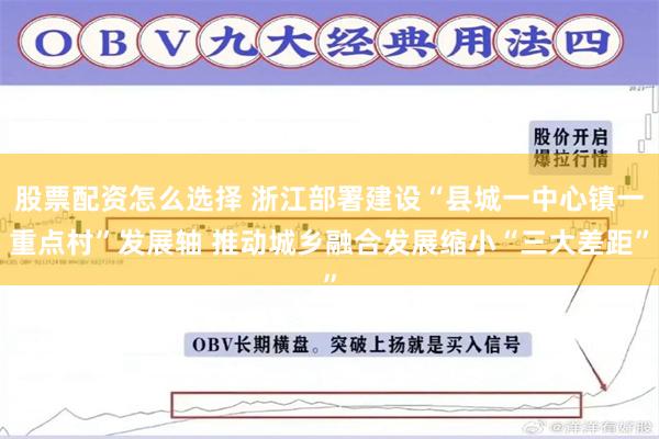 股票配资怎么选择 浙江部署建设“县城一中心镇一重点村”发展轴 推动城乡融合发展缩小“三大差距”