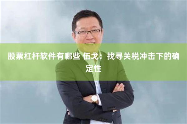 股票杠杆软件有哪些 伍戈：找寻关税冲击下的确定性