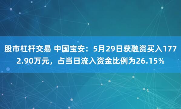 股市杠杆交易 中国宝安：5月29日获融资买入1772.90万元，占当日流入资金比例为26.15%