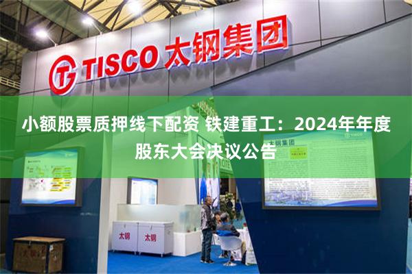 小额股票质押线下配资 铁建重工：2024年年度股东大会决议公告